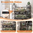 thumbnail image 2 of Support d'Aquarium Robuste pour Réservoirs de 20 à 90 Gallons - Armoire à 4 Niveaux avec Support à 12 Pieds, Prise de Courant Intégrée, Rangement Ajustable - Meuble de Terrarium pour Reptiles pour Salon - Supporte 860 Lb, 2 of 7