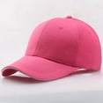 thumbnail image 2 of Unisex Classic Solid Color Baseball Cap, Adjustable Plain Cotton Sport Hat for Men and Women, One Size Hot Pink, 2 of 2