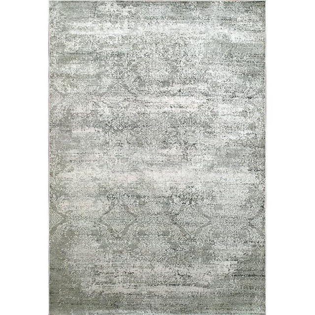 Dynamic Rugs LD7109860190 6 ft. 7 in. x 9 ft. 6 in. Leda 9860 Rectangle Modern Area Rug - 190 Ivory & Grey