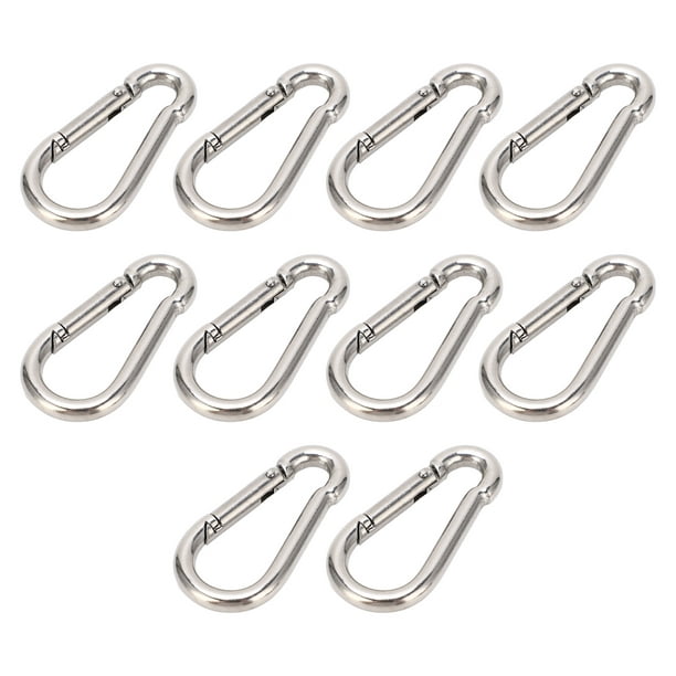 Spring Snap Hook Carabiner,10Pcs Carabiner Clip Spring Spring Snap Hook  Spring Snap Hook Heavy Duty Quality You Can Trust 