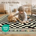 thumbnail image 4 of ODIKA 2'x3' Washable Doormat Alfombras Geometric Tone Rectangular Featuring Symmetrical Para for Entryway, Kitchen, Laundry Room, Non-Slip, Low Pile, 4 of 7