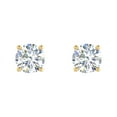 thumbnail image 3 of 2/3 Carat Diamond 4-Prong Set Stud Earrings in 14K Yellow Gold (0.66 Ct), 3 of 6