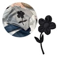 thumbnail image 2 of Geemin Black White Fabric Flower Brooch Pins Exaggerated Corsage Fashion Jewelry Brooches for Women Shirt Collar Accessories, 2 of 16