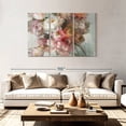 thumbnail image 2 of Elephant Stock Blush Bouquet Wall Art - Horizontal Multi Panel Canvas - Living Room Wall Decor - Floral And Botanical Multi Panel - Pink And Gray Decor By Danhui Nai - 74" x 48", 2 of 8