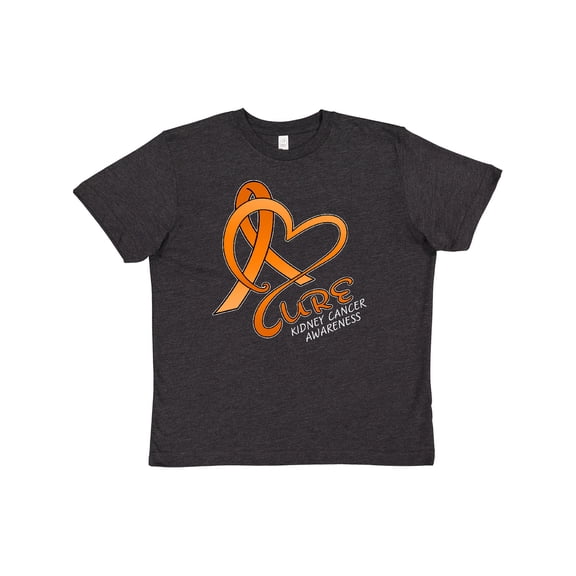Inktastic Cure- Kidney Cancer Awareness orange ribbon Youth T-Shirt