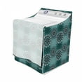 thumbnail image 3 of Mandala Washer Cover, Hippie Oriental Abstract Motifs Traditional Round Spring Inspired Design, Washroom Decor with Dust Protection, 29" x 28" x 40", Taupe Black Turquoise, by Ambesonne, 3 of 3