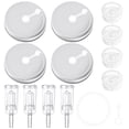thumbnail image 2 of Fermentation Kit for Wide Mouth Jar Pickling and Sauerkraut Kit 4pcs with  7oz Glass Fermentation Weights Fermenting Lids Airlocks Silicone Gaskets for Pickles(No Jars), 2 of 12