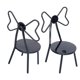 thumbnail image 3 of Miniature Chair Model for Decor Crafted with Realistic Detail and Proportion in Black Metal 2 Pieces, 3 of 4