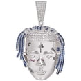 thumbnail image 3 of HSHDLDF Rappeur Hip Hop Exquise Commémorative Chaîne Collier 18K Or Micro-Pavé Simulé Diamant Zircon Cubique Collier pour Hommes Femmes, 3 of 6