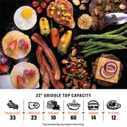 Blackstone Adventure Ready Outdoor Griddle, 22 Inch 2-Burner Flat Top Grill with Cover, Black