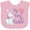 AD-Pink, variant on Inktastic My 1st Easter Cute White Bunny with Spring Flowers Boys or Girls Baby Bib