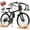 Black+White, variant on VARUN Electric Bike, 26" Foldable Ebike, Peak 750W Motor, 48V 374.4Wh Battery, up to 20+mph 50 Miles, 7 Speeds with Bike Pump, Phone Holder & Bike Lock & Rear Light, E Bike for Adult, UL2849(Black)