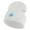 White, variant on Mirrored Spiral Pinwheel Flower Iron On Patched 12 Inch Long Knitted Beanie - Black OSFM