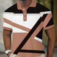 thumbnail image 4 of WREESH Men's Geometric Print Henley Shirt - Split Button Detail, Turn-Down Collar Casual Tee with Quick-Dry Fabric for Sports & Hiking, 4 of 5