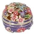 thumbnail image 1 of Enamel Jewelry Box, Exquisite Workmanship Exquisite Detail Trinket Boxes Purple  For Cars, 1 of 8