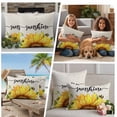 thumbnail image 4 of Sunflowers Outdoor Pillow Covers 20x20 Set of 2,Waterproof Patio Throw Pillowcase Protectors,Farmhouse Bees Vintage Sunshine Summer Decorative Pillow Shams Cushion Covers for Seat Bed Couch Sofa, 4 of 8