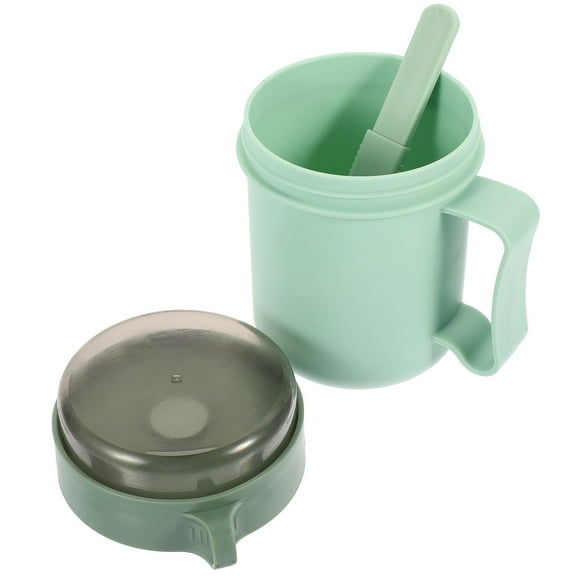Topbathy Soup Cups with Lids PP Microwave Safe Round with Handle for Home Use 1Pcs