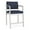 Castillo Batik, variant on Lesro Lenox Steel Polyurethane Hip Waiting Room Guest Chair in Silver/Castillo Quarry Brown