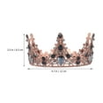 thumbnail image 2 of 1PC Retro Baroque Tiara Crowns Large Round Rhinestone Crown Jewelry Hair Accessories for Wedding Party, 2 of 7