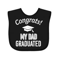 Inktastic Congrats My Dad Graduated with Cap Boys or Girls Baby Bib
