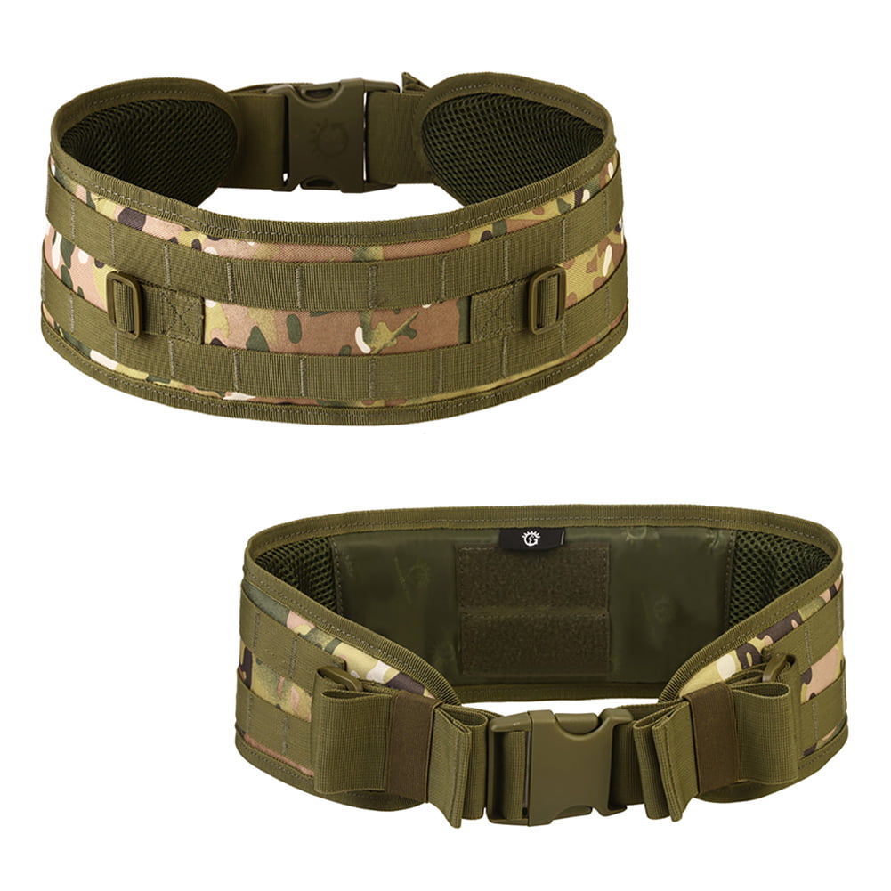 Tactical Molle Waist Belt Military Padded Patrol Belt Combat Battle War Web Belt 