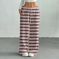 thumbnail image 2 of Hearthz Fleece Pj Pants Women Plaid Soft Fuzzy Elastic Waist Wide Leg Lounge Pants with Pockets Fall Winter Warm Pj Bottoms, 2 of 6