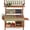 Olive, variant on Best Choice Products Deluxe Wooden Outdoor Mud Kitchen for Kids w/ Canopy, Water Tank, Faucet & 11pc Accessories - Pink
