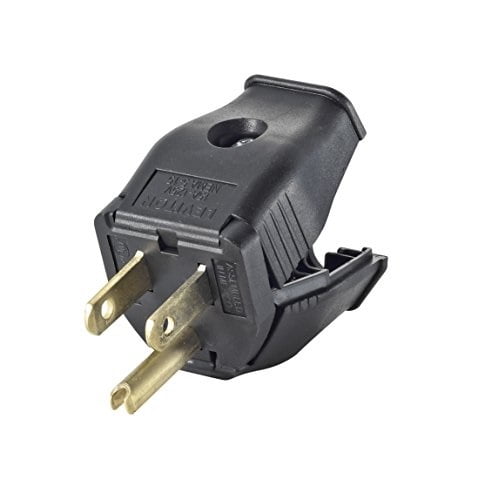 Leviton 00102-0EP 15A 125V 2-Pole Black Residential Grade Connector Pack of 10 