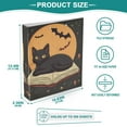 thumbnail image 3 of FORMRS 3 Ring Binder 1.5 inch with Pockets Set of 2 Clip Board 200 Sheets Capacity, Orange Halloween Cat, 3 of 8