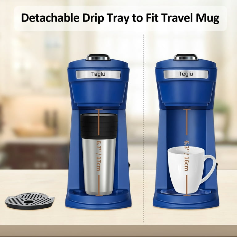 Mecity Coffee Maker 3-in-1 Single Serve Coffee Machine, for K-Cup Coffee Capsule Pod, Ground Coffee Brewer, Loose Tea Maker, 6 to 10 Ounce Cup