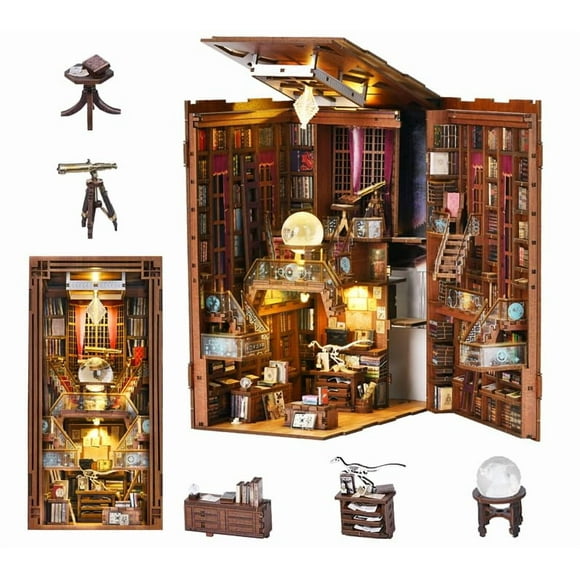 Kit de rincón para libros DIY CCCDF Beyond Library con luz LED