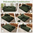 thumbnail image 2 of VFD Convertible Floor Sofa Bed with Storage Pocket, 3 Seats with 3 Pillows Corduroy Folding Mattress Sofa with Zipper Closure, Floor Lounge Couch for Living Room, Bedroom, Studio -Light Green, 2 of 16