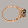thumbnail image 4 of LBG British Made Solid 10k Rose Gold Natural London Blue Topaz Womens Engagement Ring - 33 size options - Size 10.25, 4 of 6