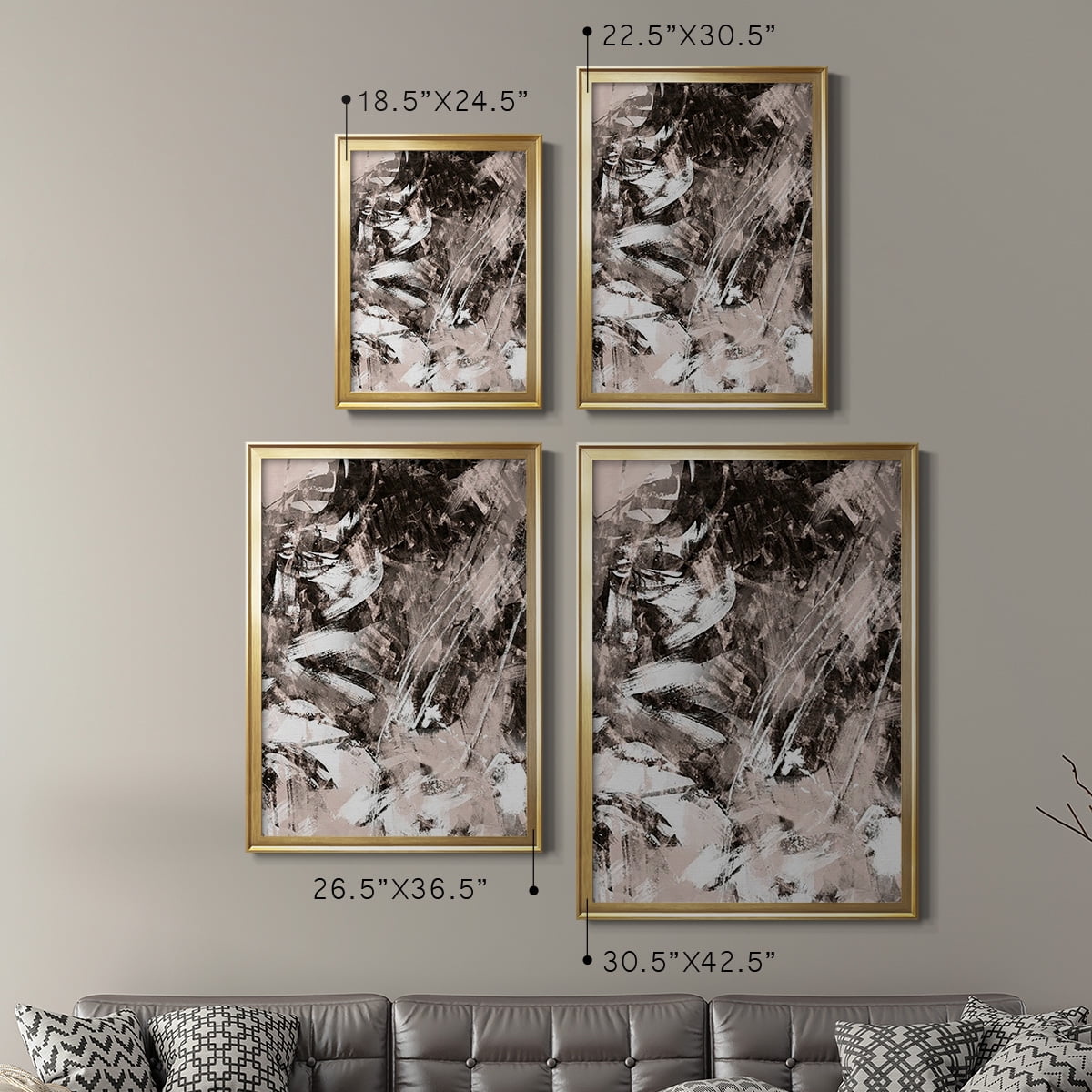 Blush Blackboard II Premium Framed Print, in Gold, Black, or Silver - Ready to Hang