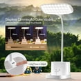 thumbnail image 4 of Small Desk Lamp,Desk Light for Home Office, Battery Operated,Rechargeable,Pen Holder,60 LEDs 800 LM 3 Colors Dimmable Study Lamp,Adjustable Gooseneck Cordless Reading Lamps for Dorm Bedrooms., 4 of 7