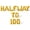 Gold, variant on Letter Balloons - HALFWAY TO 100 16" Inch Alphabet Letters Foil Mylar Balloon 50th Birthday Party Banner (Gold)
