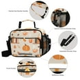 thumbnail image 3 of FORMRS Student Lunch Bag Insulated Reusable Cooler Box with Zipper Pockets, Beige Fall Acorns Pattern, 3 of 9