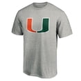 thumbnail image 2 of Men's Heather Gray Miami Hurricanes Logo T-Shirt, 2 of 3
