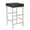 Black, variant on 26" Backless Stool in White Fabric with Polished Chrome Legs