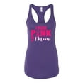 thumbnail image 2 of I Wear Pink for My Mom Survivor Awareness Ladies Racerback Tank Top, Purple Rush, Small, 2 of 3
