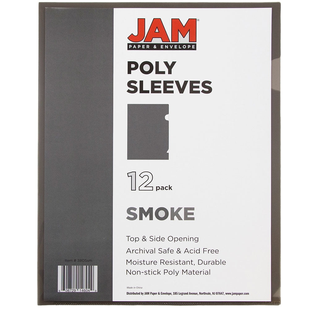 Clear Project Pockets JAM PAPER Plastic Sleeves 12 Page Protectors//Pack Letter Size 9 x 11 1//2