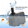 thumbnail image 3 of Bomba de fuente bomba sumergible de elevación de 2 m 1800 litros por hora 25 W caudal ajustable con 3 boquillas para pecera de acuario estanque fuente ANGGREK Otros, 3 of 7