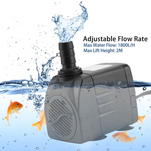 Bomba de agua para pecera, mini bomba de agua de 25W 110-120V para pecera con bomba de agua con acabado de lujo