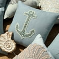 thumbnail image 6 of The HomeCentric Euro Sham Pillow Covers, Dull Blue Pack of 2, 26x26 inch (65x65 cm) Throw Pillow Covers, Linen Anchor, & Beaded Throw Pillows For Couch, Sea Creatures Beach Style - Lost Anchor, 6 of 9