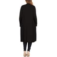 thumbnail image 3 of Women's Plus Size Open Front Long Cardigan, Lightweight Casual Solid Cardigan with Loose, 3 of 4