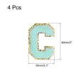 thumbnail image 2 of 4uds Parches de Letra Chenille Azul 3.1 Pulgadas Unique Bargains para ropa zapatos sombreros mochilas, 2 of 5