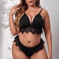 thumbnail image 2 of Gibobby Conjunto de lencería Conjunto de falda a cuadros para mujer con ribete de encaje y falda(Negro, XG), 2 of 5