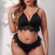 thumbnail image 2 of Ropa interior mujer Gibobby Tanga de Encaje Nueva Lencería Sexy Tanga Flor Ropa de Dormir Sujetador de Íntimos Bustier Lingerie(Negro, 4XG), 2 of 5