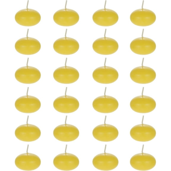 24 pcs Scented Citronella Floating , Hand Poured Wax Candle 1.5 Inch Diameter, Indoor  Outdoor Use, Camping, Festivities, Events, Party Usage, Patio, Barbecue BBQ, Picnics