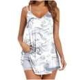 thumbnail image 2 of Taqqpue Women's Plus Size Tank Tops Sleeveless Cotton Flowy Floral Print V Neck Blouses Shirts Spaghetti Strap Summer Tops Casual Loose Fit Beach Vacation Tunic T Shirt for Women S-XXL, 2 of 6